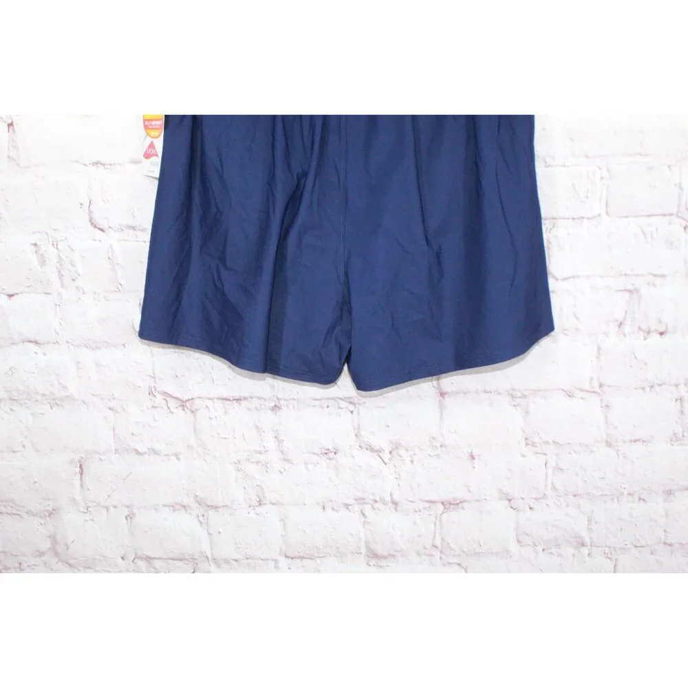 LL Bean Shaping Swimwear Soft Drape Swim Shorts Darkest Navy Size 12 - Picture 3 of 10